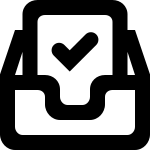 Inbox Done Round 1543 SVG Icon